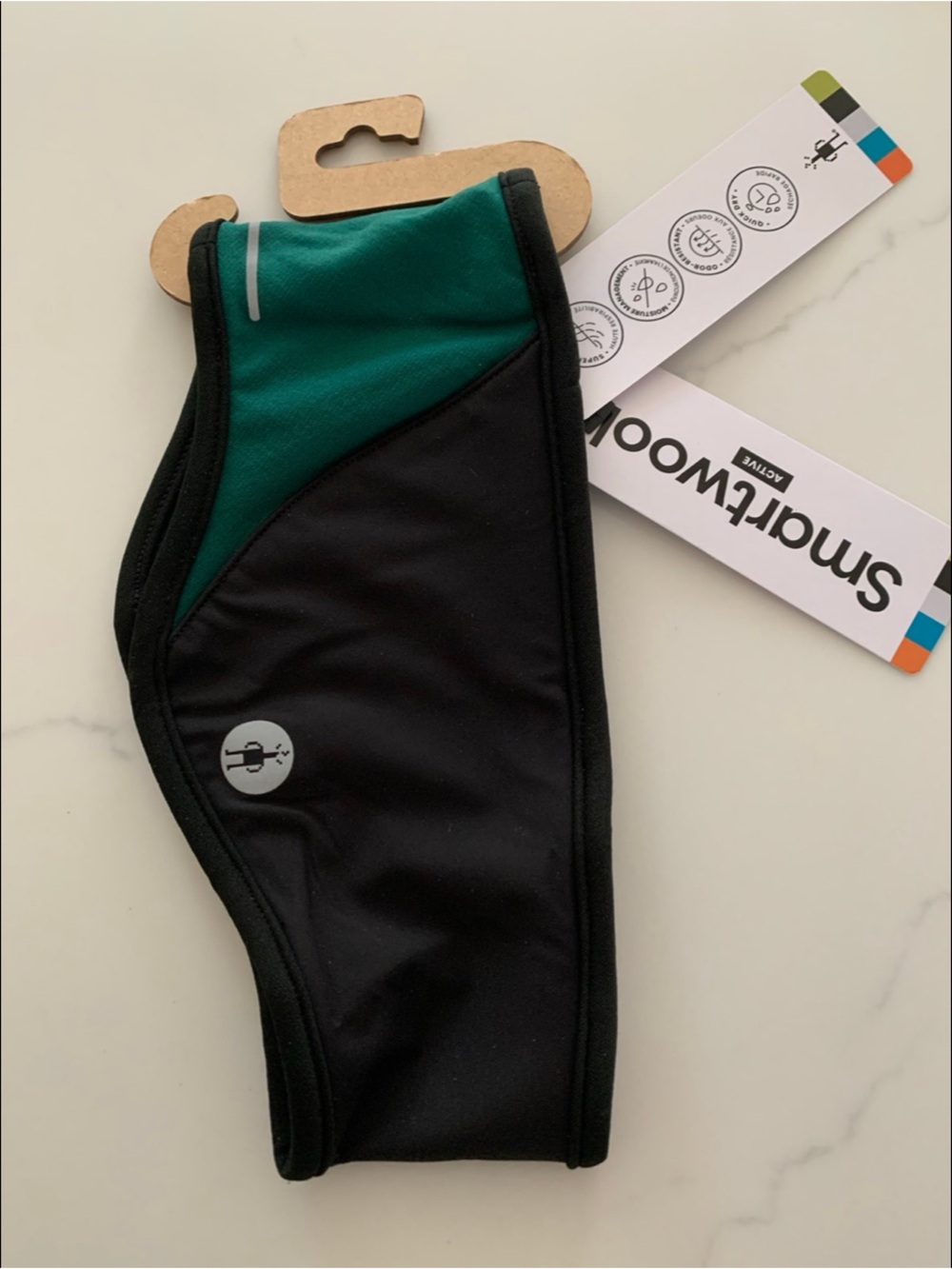 SmartWool Intraknit Fleece Headband - Merino Wool Emerald Green Black NWT